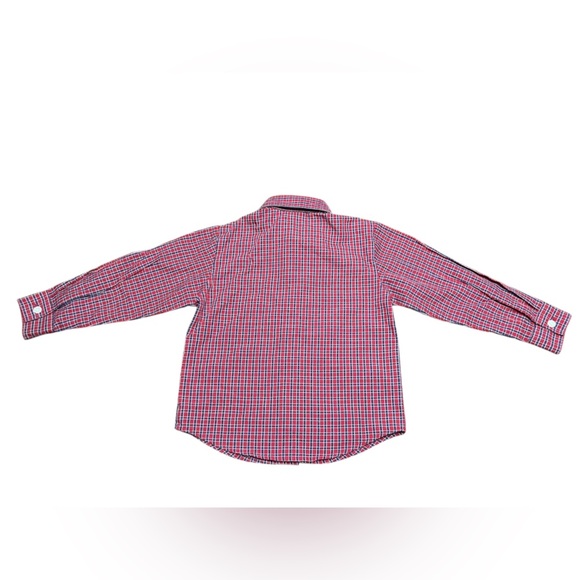 TFW Collard Button Down long sleeve
 Plaid: Red White Blue shirt
Size 3T - Picture 2 of 4